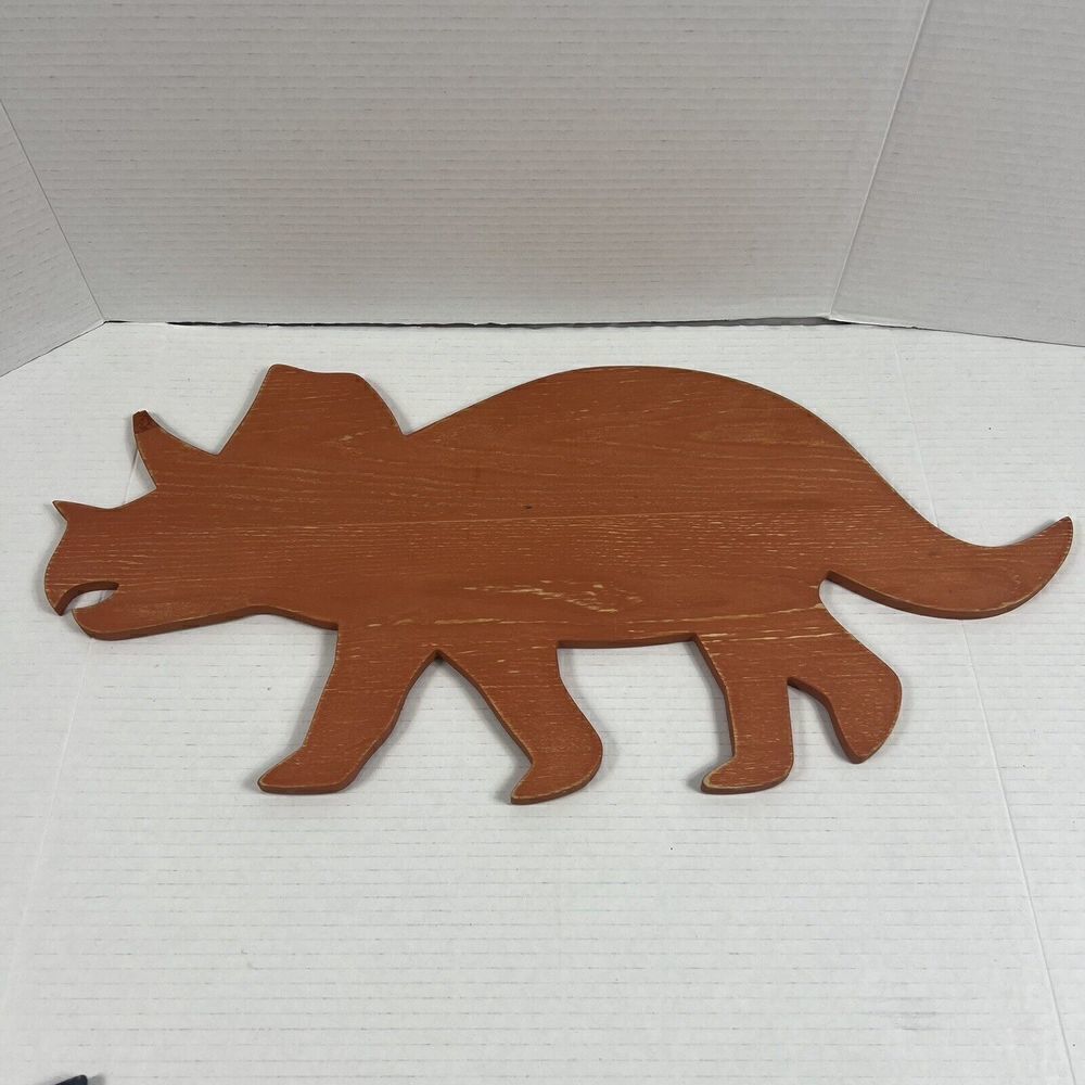 LARGE Triceratops Wall Art, Dinosaur Wall Art, Wood Nursery Art, READ
